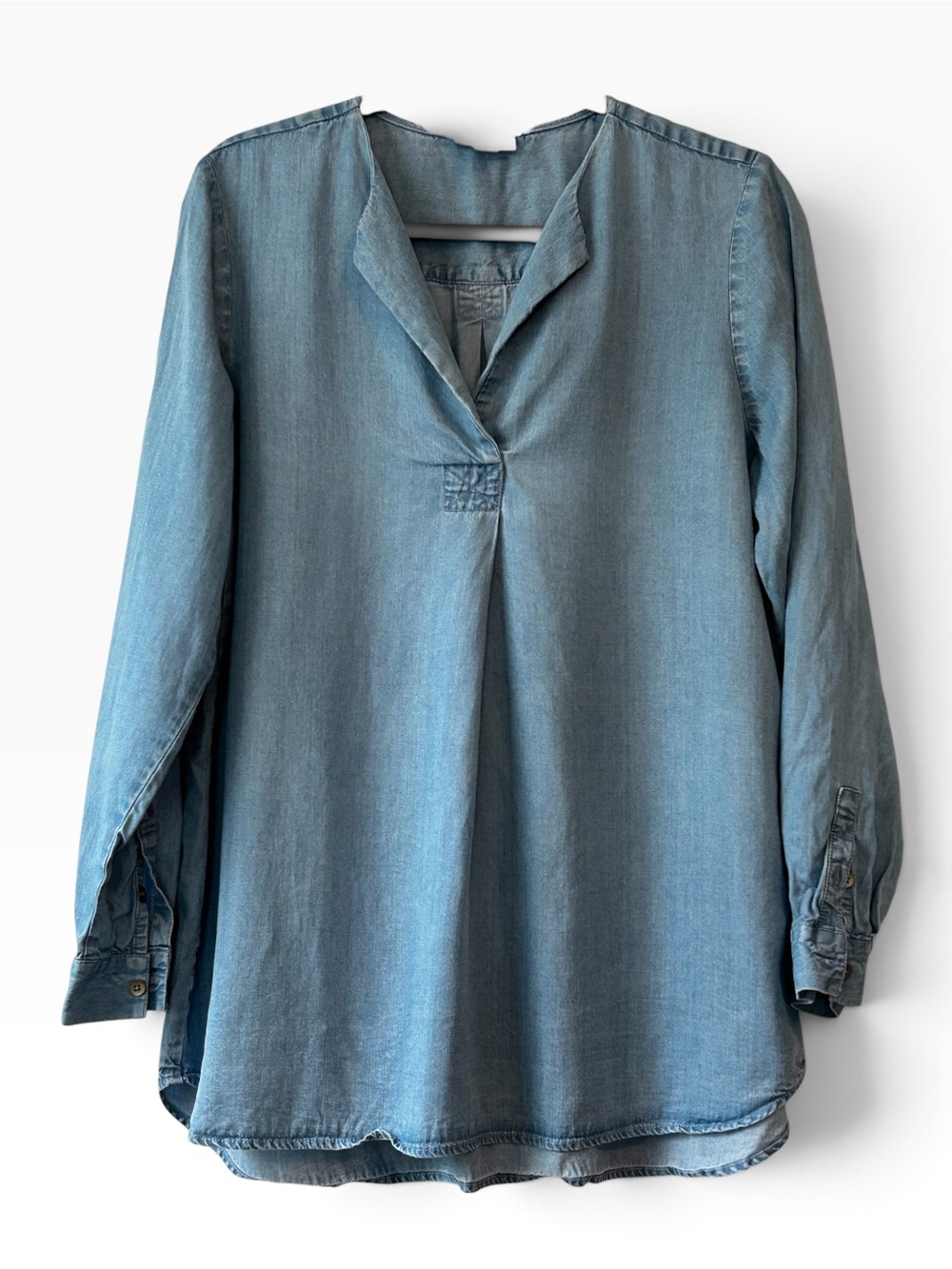 J. Jill Women’s Denim Chambray Popover Top Sz M